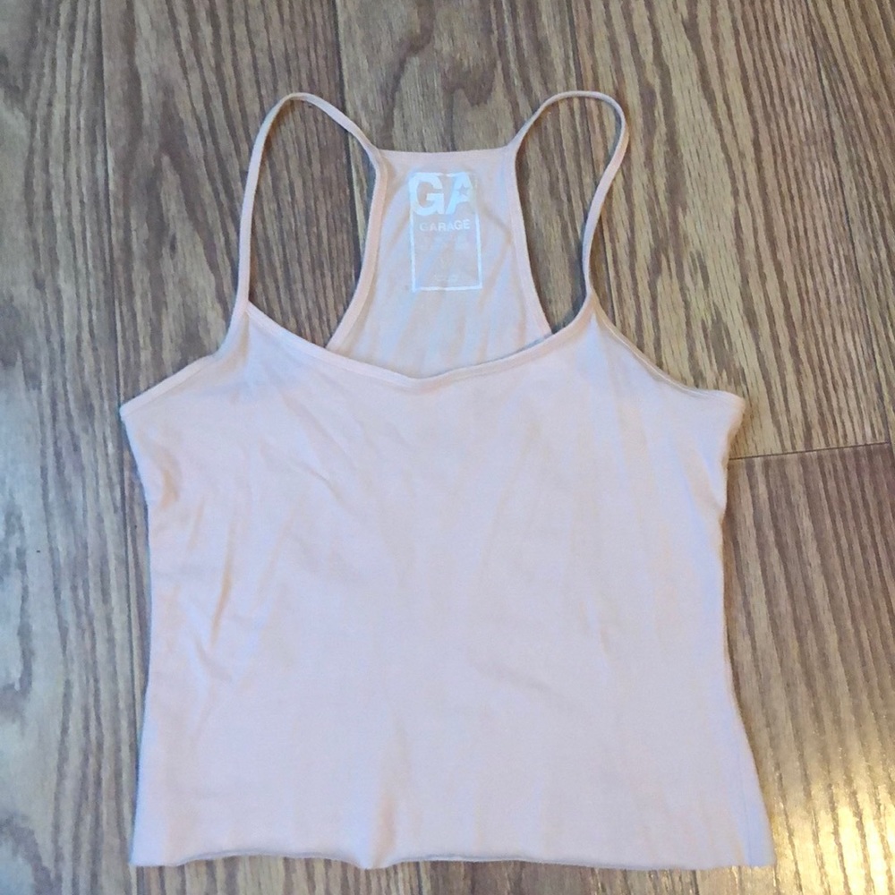 Light Pink “Garage” Cropped Tank Top
